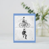 ハイワイヤ自転車 – ヴィンテージ回路サイクリング法 ポストカード (スタンド正面)