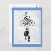ハイワイヤ自転車 – ヴィンテージ回路サイクリング法 ポストカード (正面/裏面)