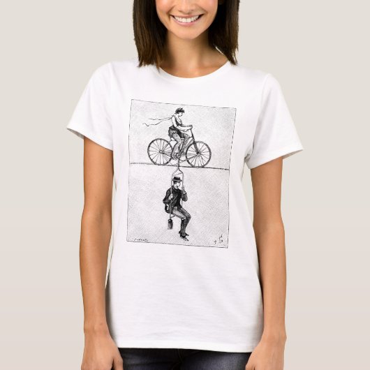 ハイワイヤ自転車 – ヴィンテージ回路サイクリング法 Tシャツ (正面)