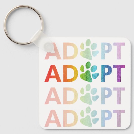 ハインクポースタック文字レインボー キーホルダー (正面)