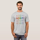 ハインクポースタック文字レインボー Tシャツ (正面フル)