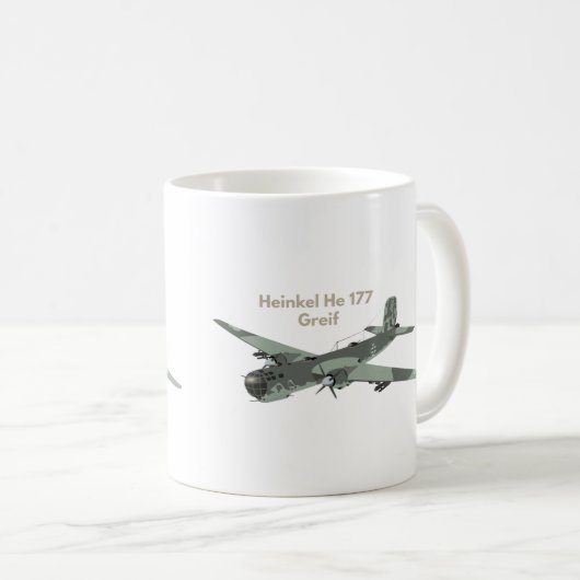 ハインケル，ドイツの第2次世界大戦爆撃機177機 コーヒーマグカップ (正面右)