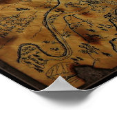 ハインズアラスカの宝庫の地図 ポスター (角)