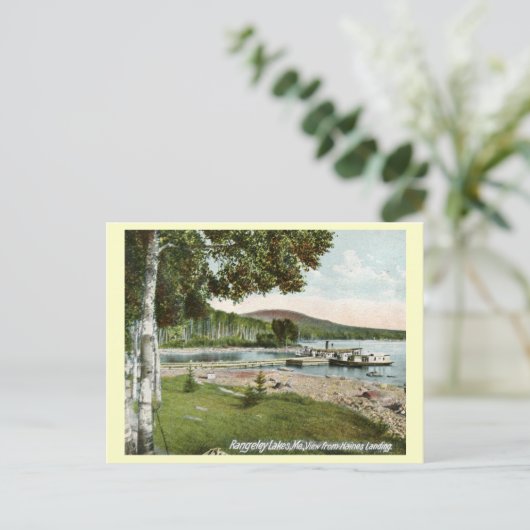 ハインズランディング、レンゲレイクズメイン州ヴィンテージ ポストカード (スタンド正面)