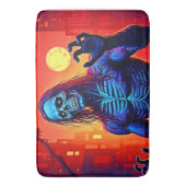 ハインティングゾンビデーモンインザシティデザイン バスマット (正面縦)