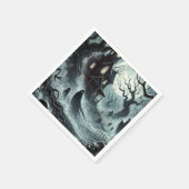 ハインティングナイトホラー幽霊のよく出るハウスハローウィンパーティ スタンダードカクテルナプキン (角)