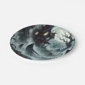 ハインティングナイトホラー幽霊のよく出るハウスハローウィンパーティ ペーパープレート (アングル)