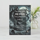 ハインティングナイトホラー幽霊のよく出るハウスハローウィンパーティ 招待状 (スタンド正面)