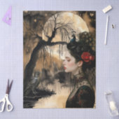 ハインティングファンタジーゴシックレイヴン&ビクトリアンガール 薄葉紙 (クラフト)