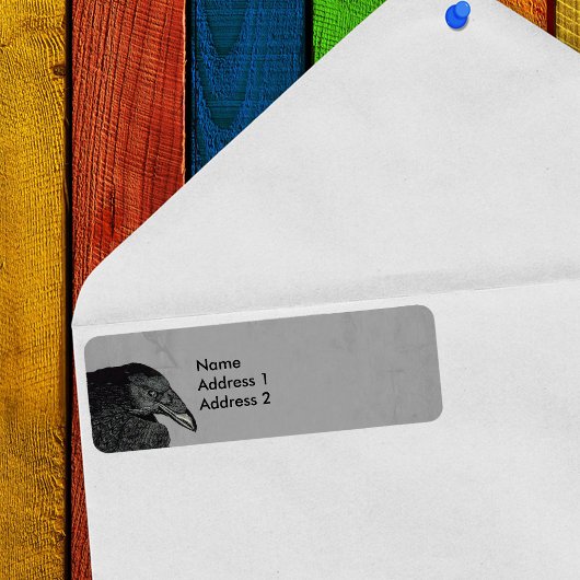 ハインティングブラッククロウ顔グレイ ラベル