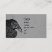 ハインティングブラッククロウ顔グレイ 名刺 (正面)