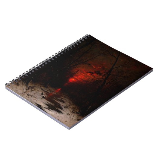 ハインリッヒ・ゴガルテンによる冬の森の夕日 ノートブック (左側)