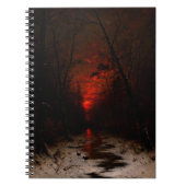 ハインリッヒ・ゴガルテンによる冬の森の夕日 ノートブック (正面)