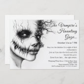 ハインングヴァンパイアウーマンハロウィーン招待状 招待状 (正面/裏面)