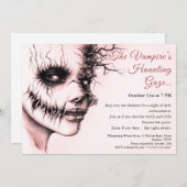 ハインングヴァンパイアウーマンハロウィーン招待状 招待状 (正面/裏面)