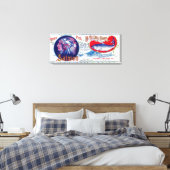 ハイ湯チーフサーモン缶ラベル キャンバスプリント (インサイチュ (寝室))