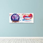 ハイ湯チーフサーモン缶ラベル キャンバスプリント (インサイチュ (ウッドフロア))