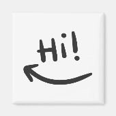 ハイ笑顔Tシャツ マグネット (正面)