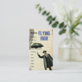 ハイ飛んでいるスチームパンクコラージュ 名刺 (スタンド正面)