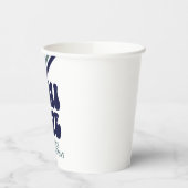 ハイ5レトロストライプブルー紙カップ 紙コップ (左)