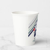 ハイ5レトロストライプブルー紙カップ 紙コップ (右)