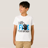 ハイ5私の誕生日5歳の誕生日パーティーのセレブ Tシャツ (正面フル)