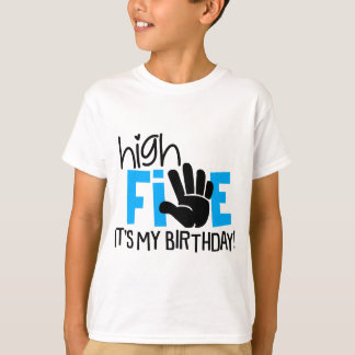 ハイ5私の誕生日5歳の誕生日パーティーのセレブ Tシャツ