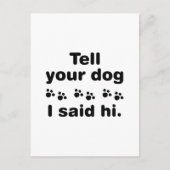 『ハイ』と言ったのを犬に伝えろ ポストカード (正面)