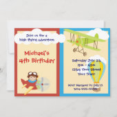ハイ·アドベンチ飛んでいるャー·バースデー·パーティー 招待状 (正面)