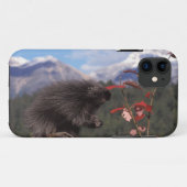 ハイ・ブラッシュ・クランベリーを食べるアメリカヤマアラシ Case-Mate iPhoneケース (裏面(横))