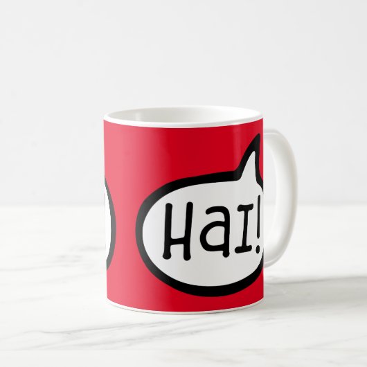 ハイ!マン島マンクスではこんにちは コーヒーマグカップ (正面右)