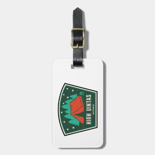 ハイ・ユインタス・ウィルダネス・ユタ・キャンピング ラゲッジタグ (正面縦)