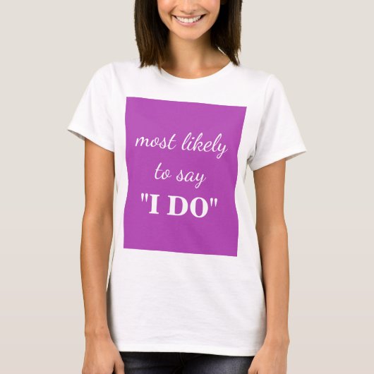 「ハイ、承知しました」と言う可能性が最も高い Tシャツ (正面)