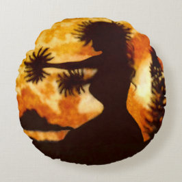 ハウィアンフラダンサー ラウンドクッション