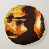 ハウィアンフラダンサー ラウンドクッション (裏面)