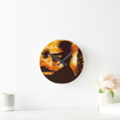 ハウィアンフラダンサー ラウンド壁時計 (ホーム)