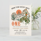 ハウザウェストはワンウエスタンカウボーイ誕生日 招待状 (スタンド正面)