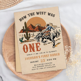 ハウザウェストはワンウエスタンカウボーイ誕生日 招待状