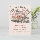ハウザウェストはワンウエスタンカウボーイ誕生日 招待状 (スタンド正面)