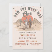 ハウザウェストはワンウエスタンカウボーイ誕生日 招待状 (正面)