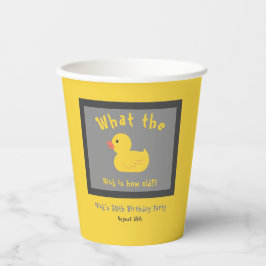 ハウザダック誕生日黄おもしろい色 紙コップ