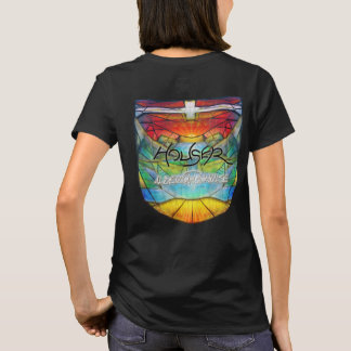 ハウザー – DARK WOMEN'S T (文字前面、クレストバック) Tシャツ