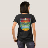 ハウザー – DARK WOMEN'S T (文字前面、クレストバック) Tシャツ (裏面フル)