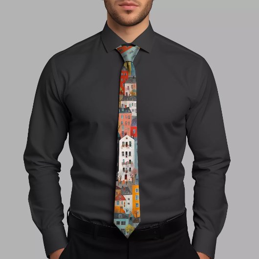 ハウジカラフルングパターンタイ ネクタイ