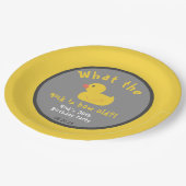 ハウジダック誕生日パニーイエロー ペーパープレート (アングル)