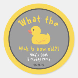 ハウジダック誕生日パニーイエロー ラウンドシール