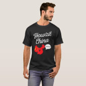 ハウジット中国マップ南アフリカパパジョーク Tシャツ (正面フル)