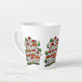 ハウスお洒落ラテマグ（ドードル – 手書き） カフェラテマグ (左アングル)