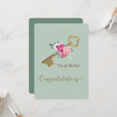 ハウスお洒落鍵おめでとうニューホームシック カード (正面/裏面インサイチュ)