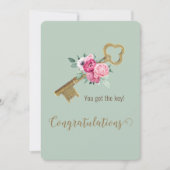 ハウスお洒落鍵おめでとうニューホームシック カード (正面)